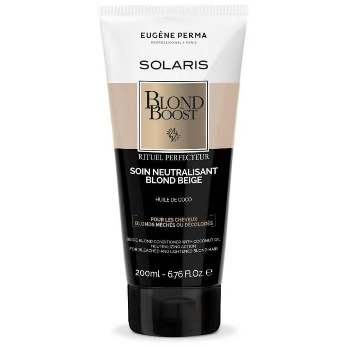 Tratamiento neutralizador rubio amarillento Blond boost Solaris EUGENE PERMA 200ML
