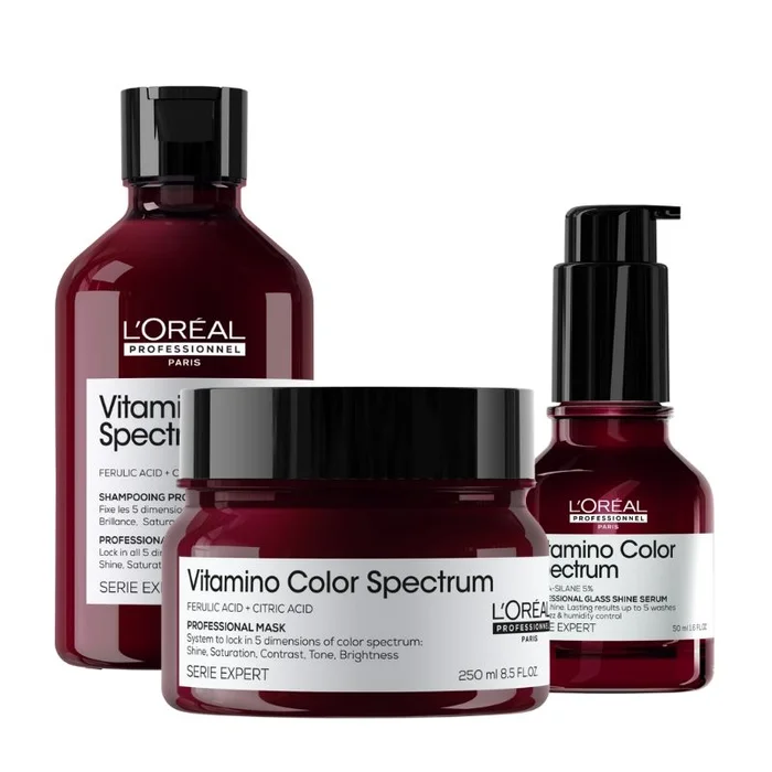 Trío de brillo y fijador de color para cabello grueso y sensibilizado Vitamino Color Spectrum L’Oréal Professionnel