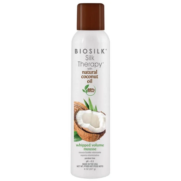 Volume Mousse Silk Therapy Aceite de Coco Biosilk 227gr